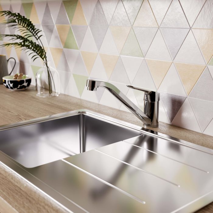 Ideal Standard Küchenarmatur BC129AA chrom, schwenkbarer Auslauf, BlueStart