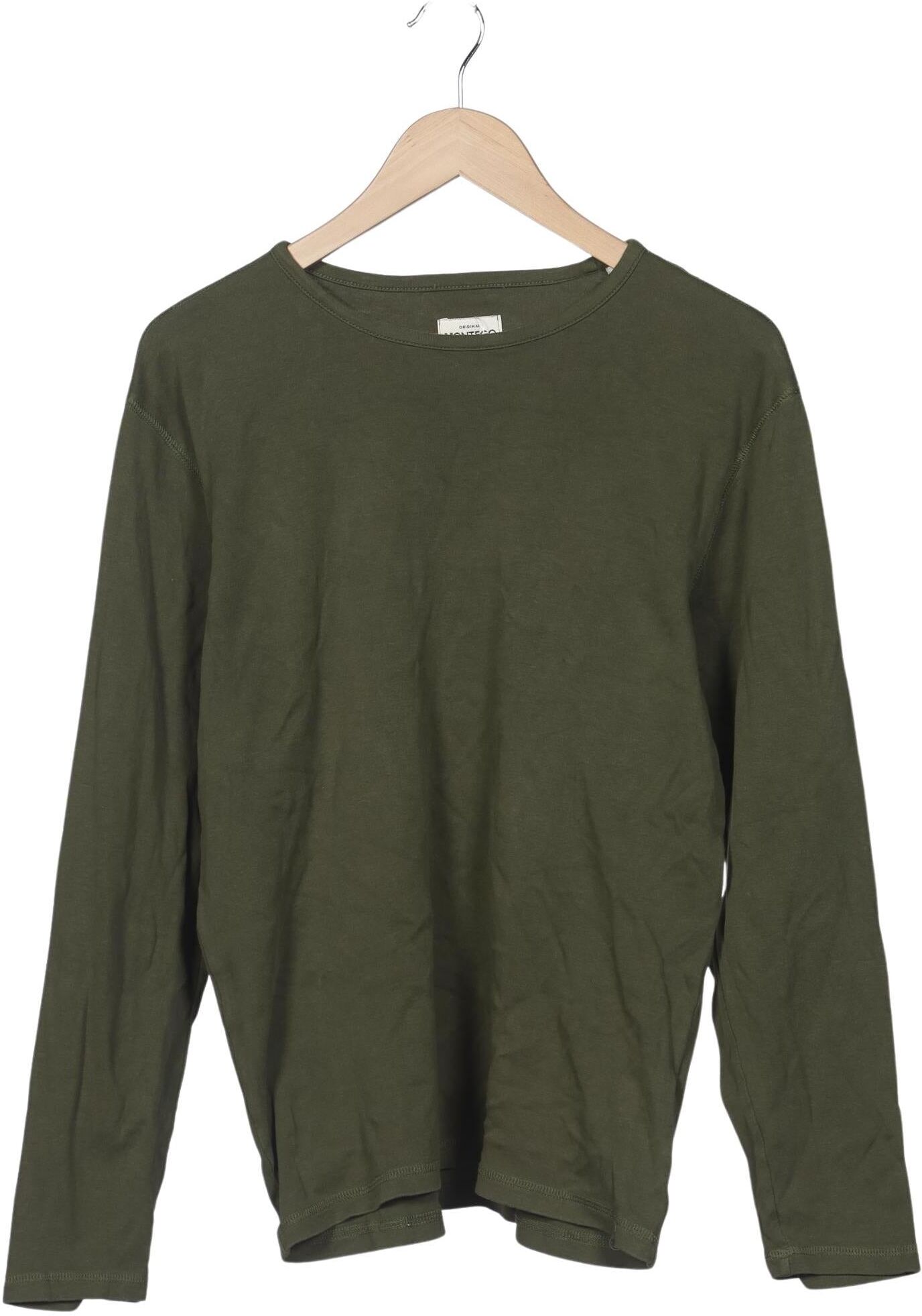 Montego Herren Langarmshirt, Grün, Gr. L, Baumwolle - Second Hand