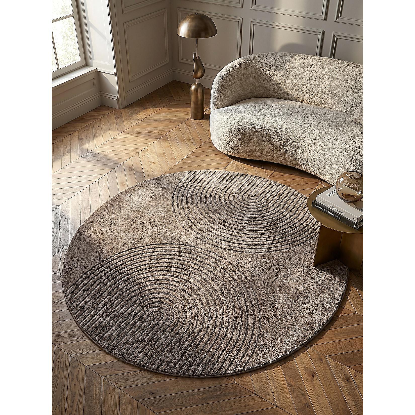 Teppich Pflegeleicht Braun 120x120 cm - MUOTA Kadima Design