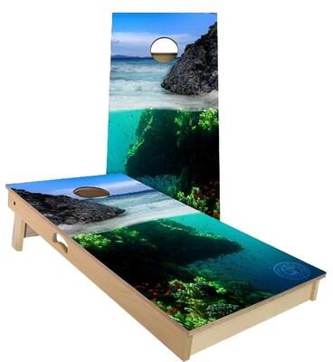 Skip's Garage Ocean Reef Outdoor Cornhole Board Set