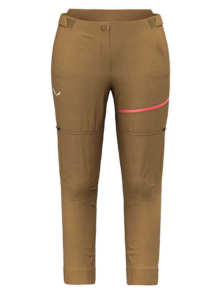 Salewa Zipp-Off-Fahrradhose "Vento Hemp/Durastretch" in Hellbraun - 34