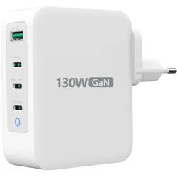 j5Create 130W GAN USB-C 4-PORT CHARGER (130 W, 4 Ports), USB Ladegerät, Grau