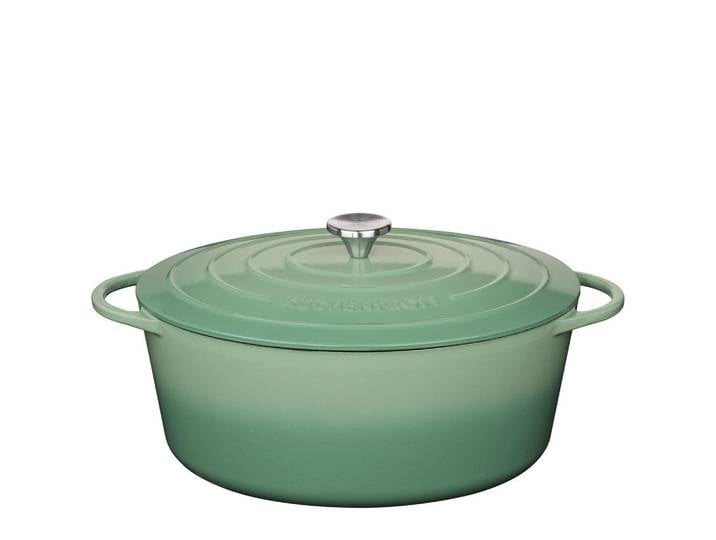 Bratentopf, Jadegrün, 28,5 cm, Metall, Oval, Backofengeeignet, Küchenprofi