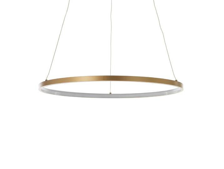 Lustre anneau aluminium or satiné h92 x ø60