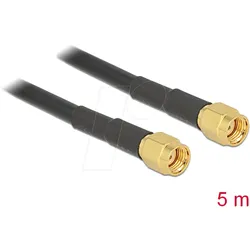 DELOCK 88657 - HF Antennenkabel, RP-SMA Stecker > RP-SMA Stecker, 5 m