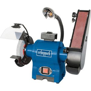 Scheppach Kombischleifer BGS700, 250 Watt, Schleifstein 150 mm Ø, Schleifband 50 x 686 mm