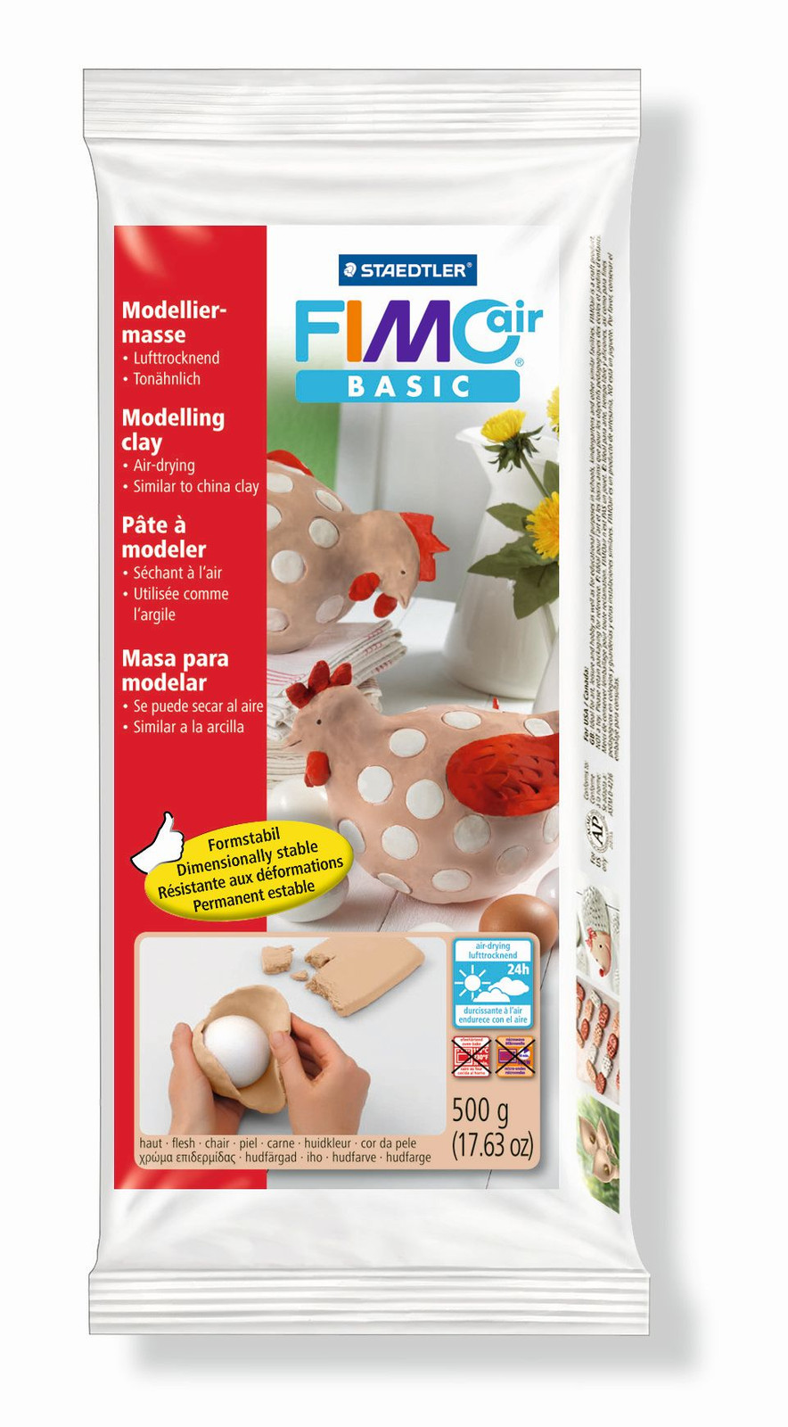 Staedtler FIMO air basic modelklei, huidskleur, 500g