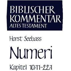 Numeri (Kapitel 10,11-22,1), Fachbücher
