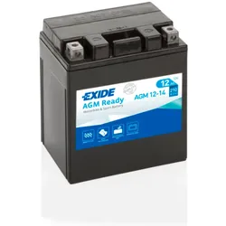Exide AGM Ready AGM12-14 YB14L-A2 Motorradbatterie 12Ah (DIN 51411)