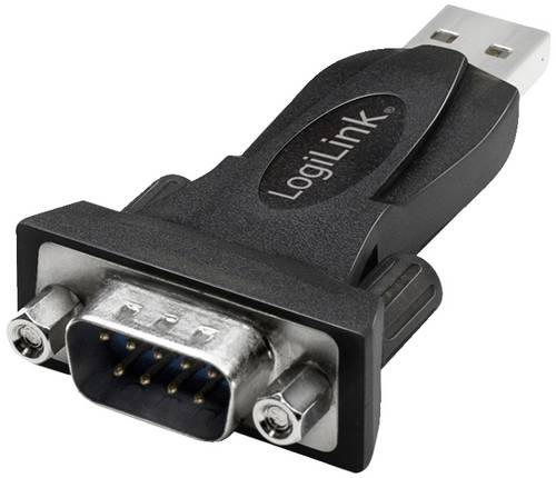 LogiLink Seriell Adapter [1x USB 2.0 Stecker A - 1x RS232-Stecker] Schwarz