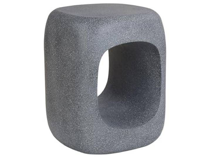 Beliani Beistelltisch Beton Glasfaser grau unregelmäßige Form Marmor Optik 33x33cm Pelmo