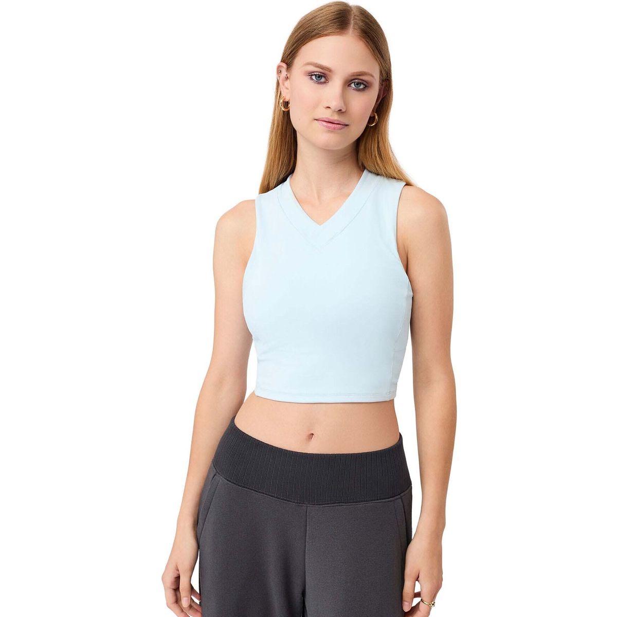 Mandala Cropped V-neck light blue S TO58JE55-Cropped-V-Neck-light-blue-S