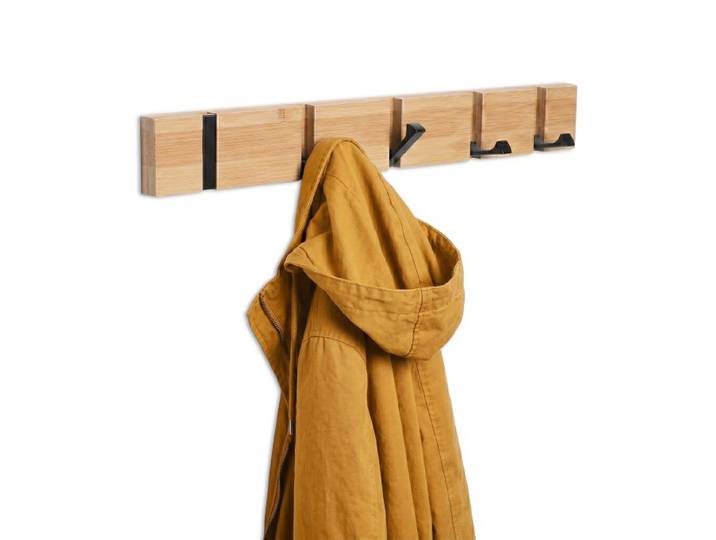 Relaxdays Porte-manteaux mural pliable