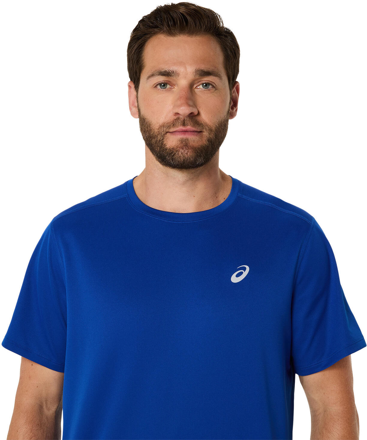 Laufshirt ASICS "ASICS CORE SS TOP", Herren, Gr. XL, blau (asics blau), Obermaterial: 100% Polyester, normal, Rundhals, Shirts Laufshirt, Schnelltrocknend, Reflektierend, Leicht asics blau XL