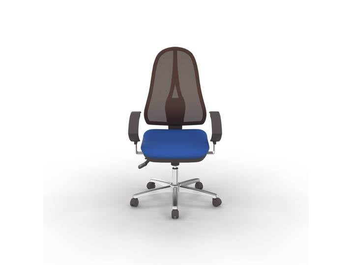Siège de bureau OPEN POINT DELUXE Tissu Bleu Maille Noir Hauteur réglable - Dossier Accoudoirs Roulettes