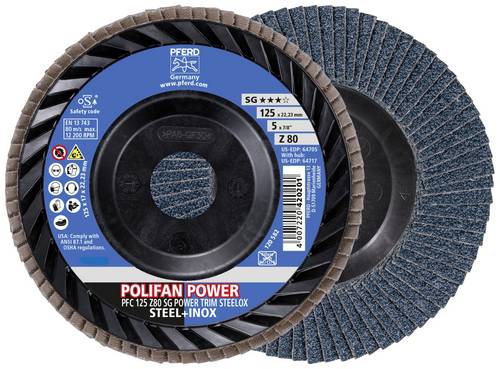 Fächerscheibe TRIM STEELOX D.125mm K.80 PFC/B/T29 STA/VA ZK Z PFERD