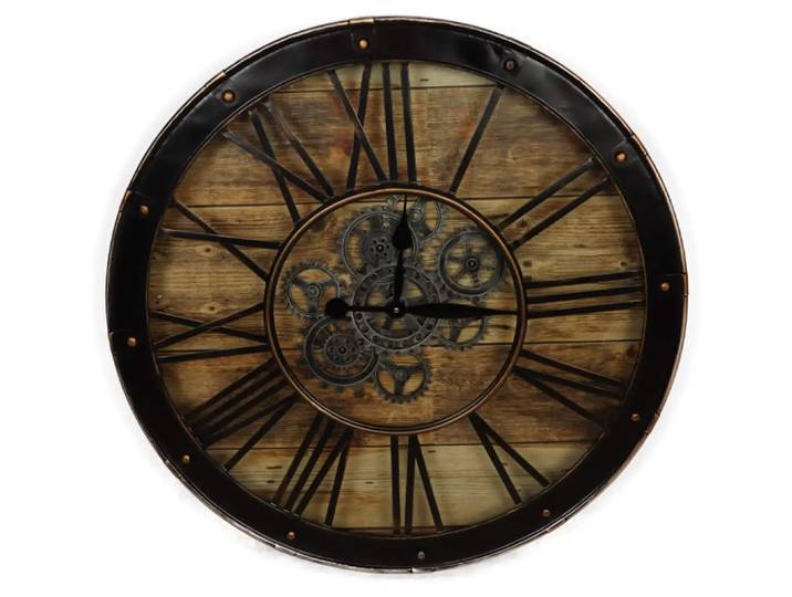 Uhr Metal Schwarz D: 80 cm