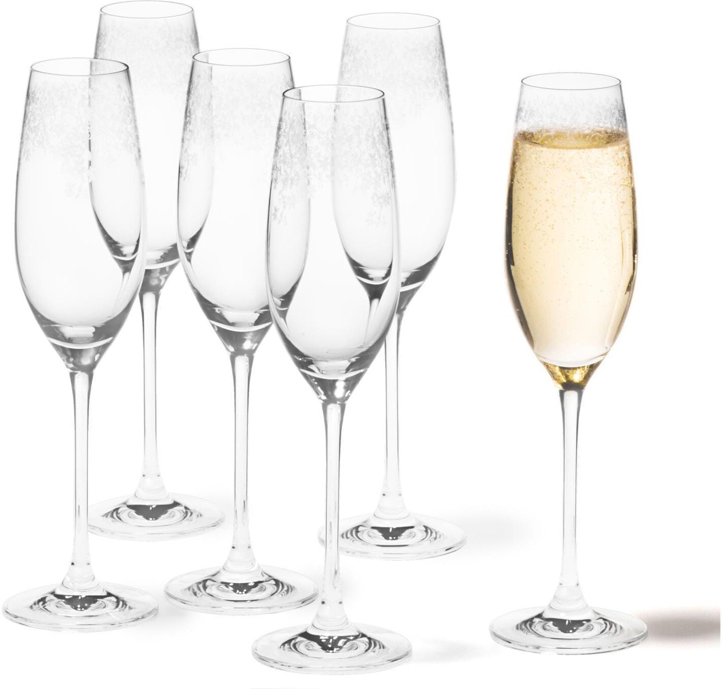 Sektglas LEONARDO "Chateau 200 ml, 6 Stück, Transparent", transparent, H:24,5cm, Glas, Trinkgefässe, Sektglas transparent 24,5cm