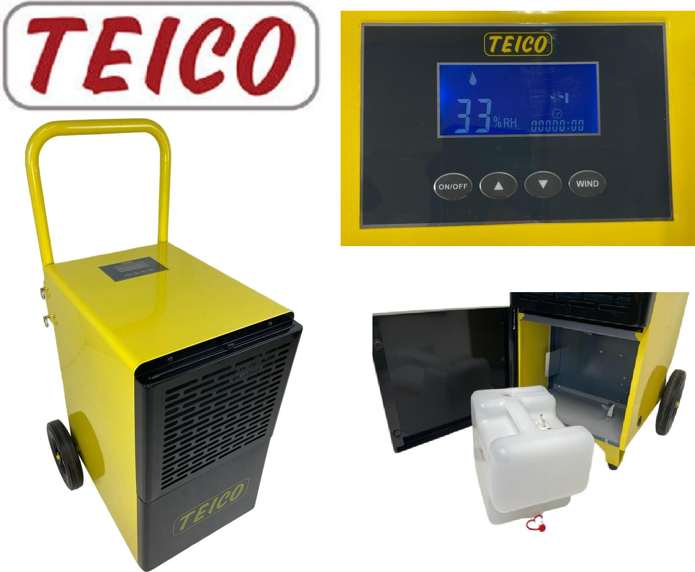 TEICO Gewerbe Luftentfeuchter 55L Entfeuchter Trockner Bautrockner Dehumidifier