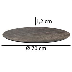 Veba Tischplatte 1470, rund, Ø 70cm, riverwashed wood