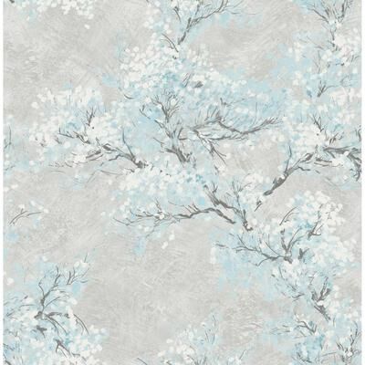 Seabrook Designs Nova Cherry Blossoms Unpasted Wallpaper