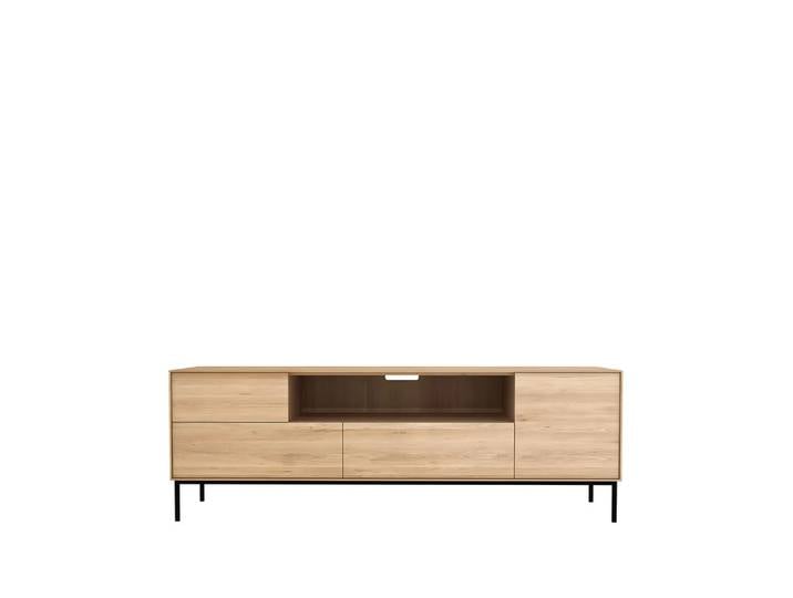 Ethnicraft Whitebird Fernsehbank 180 cm Oak Wax Oil-Black metal