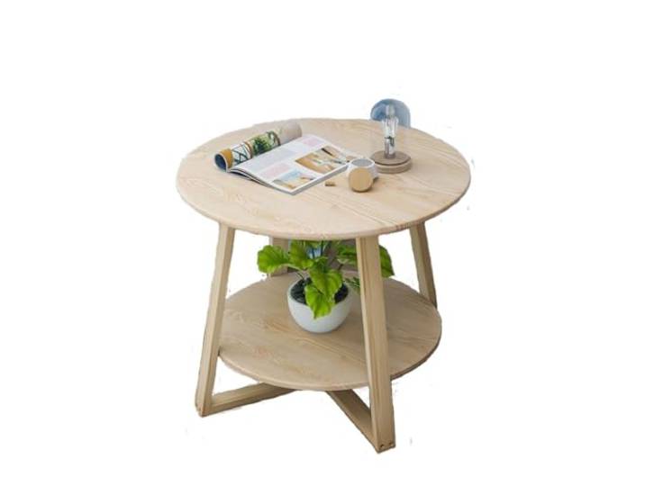 ksjdieunf Couchtisch Nordischer einfacher Doppel-Nachttisch, runder japanischer Couchtisch, Wohnzimmer-Couchtisch Tische for Wohnzimmer