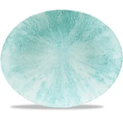 Churchill Stone Aquamarine Orbit Platte Oval 31.7cm