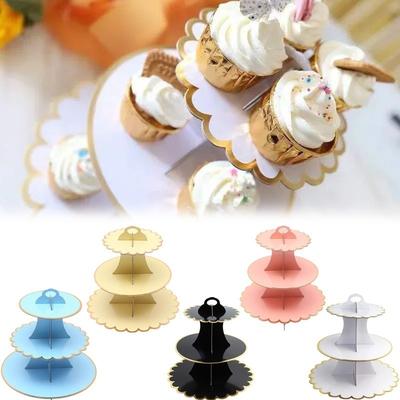 Uplifted Trends Cake Rack Stand For Afternoon Tea Weddings & Parties Elegant Display Stand For Birthday Christmas & Banquet Celebrations black