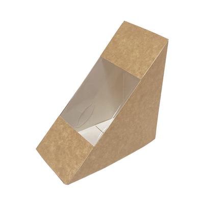 MONOUSO - Kraftkarton-Verpackung mit Fenster Dreifach-Sandwich 12,5x7,5x12,5cm (500 Stück)