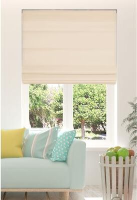 Arlo Blinds Pebble Beach Light Filtering Cordless Fabric Roman Shades