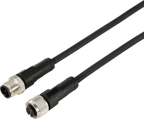 TRU COMPONENTS TC-12833008 Sensor-Aktor-Verlängerungsleitung M12 Stecker gerade auf Kupplung gerade 2m Polzahl Sensoren: 4 1St.