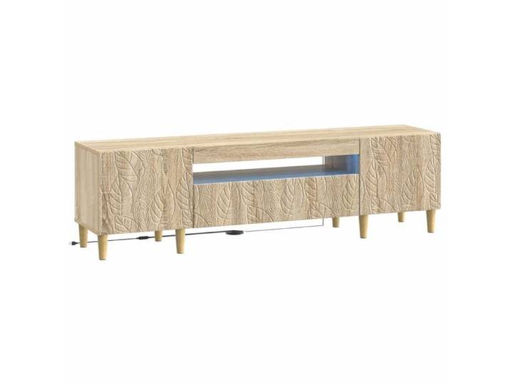 Elégance - Chic Support TV - Meuble HIFI - Meuble TV LED - DELFT - 153x35x43cm - Chêne Sonoma_0512806