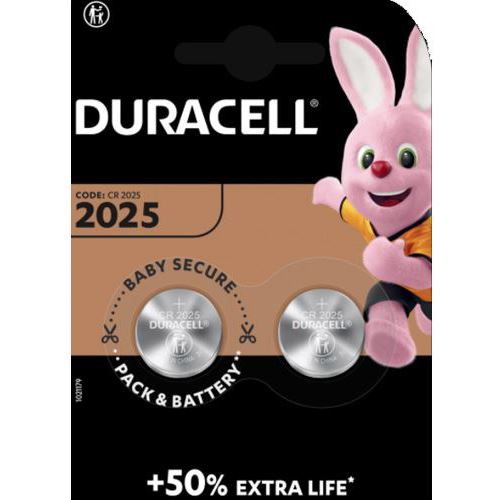 Durcacell Batterie Lithium, Knopfzelle, CR2025, 3V Electronics, Retail Blister (4-Pack)