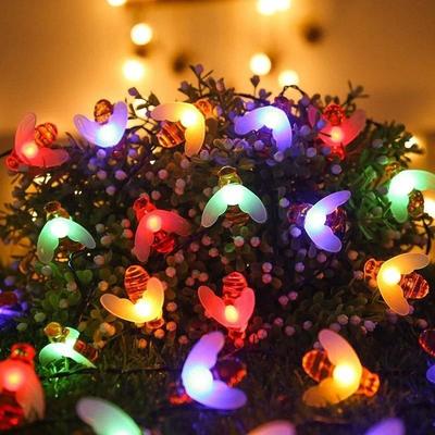 Uplift Picks Solar Bee Fairy String Lights Add Playful Glow To Gardens Celebrations rgb 7 M 50 Leds