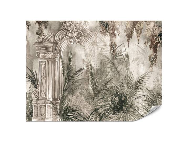 Muralo Fototapete für Wohnzimmer Kolumnen Tropen Pflanzen Palmen Natur 450x315, Beige, Papier, Baum/Pflanze/Natur, Rechteckig, 450x315 cm, Tapeten & Wandverkleidungen, Fototapeten