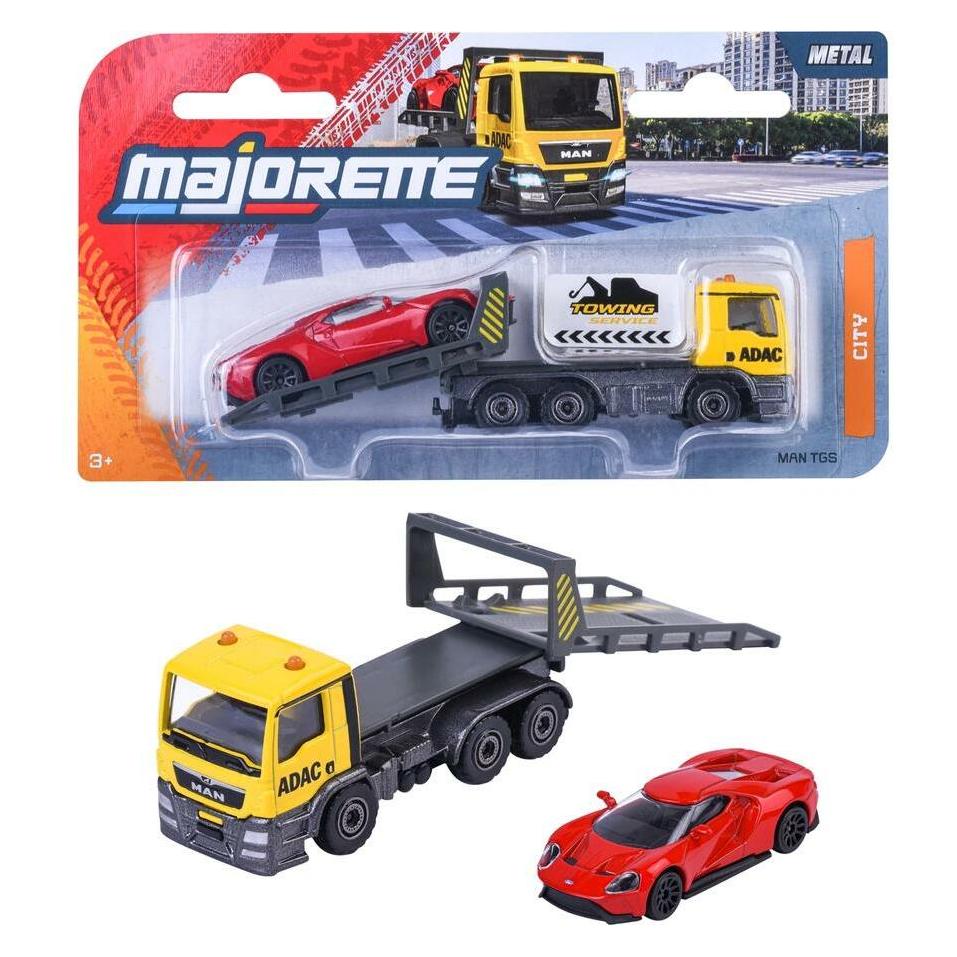 Majorette ADAC Tow Truck yellow w. Ford GT red (8503002001Q01)