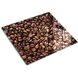 GLASPLATTE 60x52 cm Kaffeebohnen