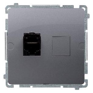 Kontakt Ansprechpartner Simonas Simonas Basic Socket Computer einteilig RJ45 Cat.6 mit silberner BM61.01/43 (CAT6) (BM61.01/43)
