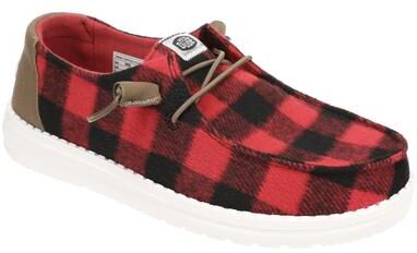 Hey Dude Wendy Buffalo Plaid - Womens 12 Multi Slip On Medium