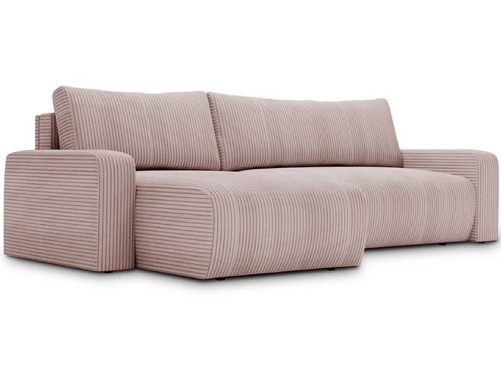 Ecksofa ARAGON Stoff rosa
