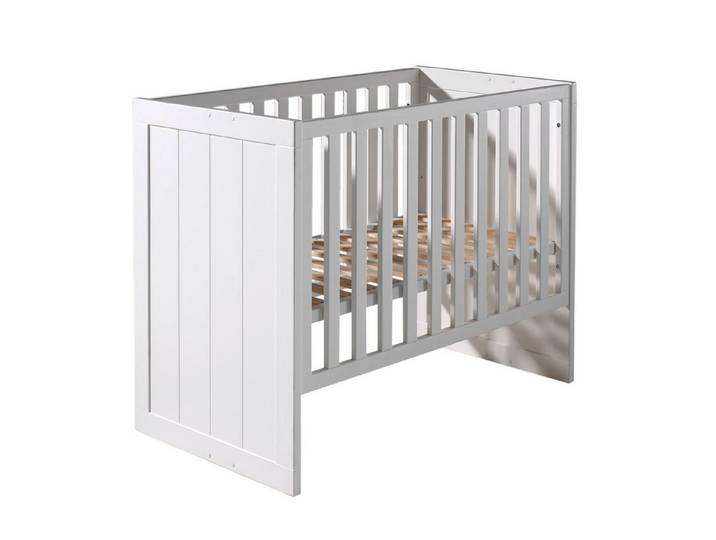 58 aufm Kessel Kinderbett Babybett Karalynn 127x68x90 Gitterbett Kinderbett MDF Weiß (inkl. Versand, Lieferung bis Verwendungsstelle), Liegefläche 60x120, Lattenrost 3-fach verstellbar, Rahmenoptik