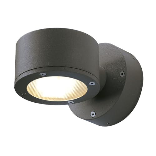 SLV Sitra Wandopbouwarmatuur Antraciet met LED GX53 IP44