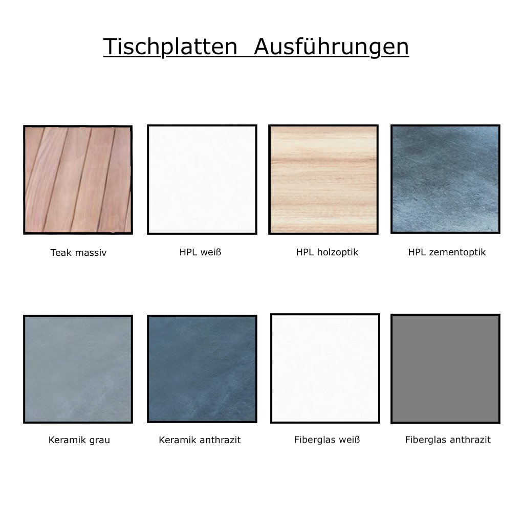 Jan Kurtz Quadrat Tisch 80 x 50cm (Teak massiv, alu eloxiert) Teak massiv | alu eloxiert 492311+492310