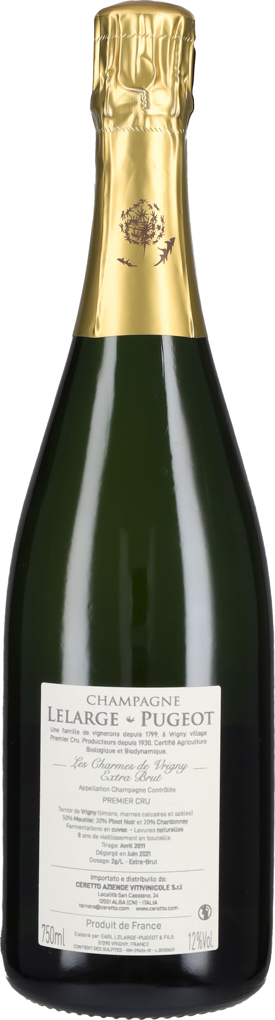 Champagne Extra Brut 'Charmes de Vrigny' Lelarge-Pugeot