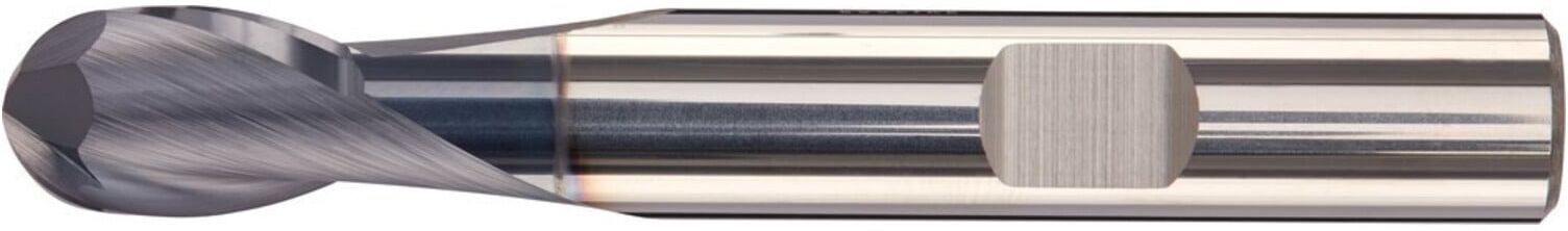 FORTIS Radiusfräser kurz VHM AlTiN+ Schaft 30° 2mm ; E/D/E (4063726028358)