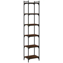 vidaXL Bücherregal 6 Böden Braun Eiche-Optik 40x30x188cm Holzwerkstoff