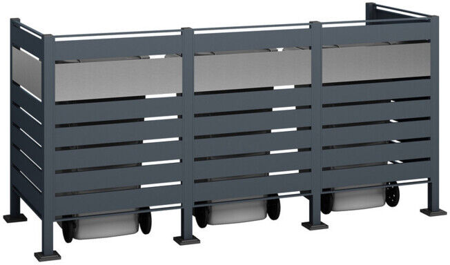 Westmann Cache-poubelles Planum 3x240L 90 x 250 x 120cm ; 50NRTH GmbH (WMJGBF03-4S-120-3)