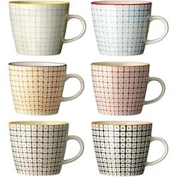 Bloomingville Carla Becher mit Henkel 6er, Ø 9,5xH8 cm, 6 Becher im Set.