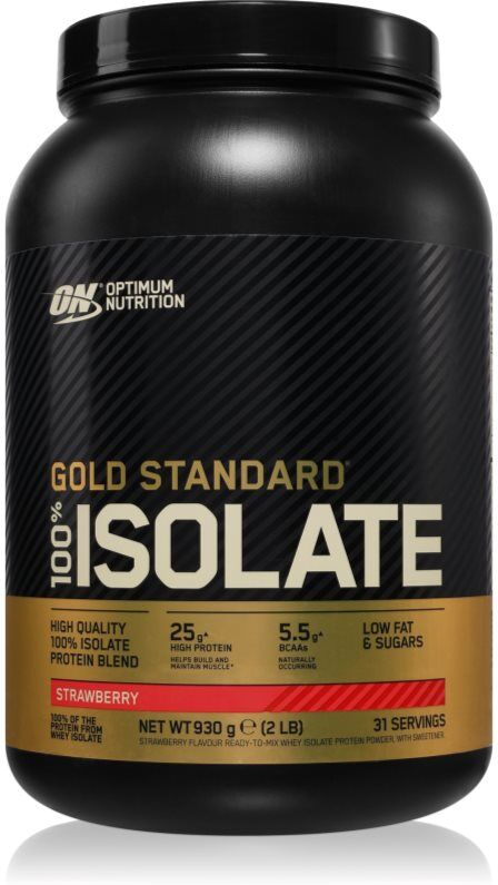 Optimum Nutrition Gold Standard Isolate isolat de lactosérum saveur Strawberry 930 g